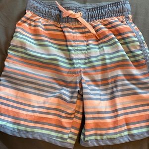 Striped swim trunks